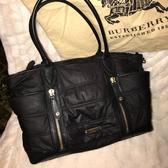 Burberry Handbags - Authentic Burberry Olymia Quilted Nylon diaper bag